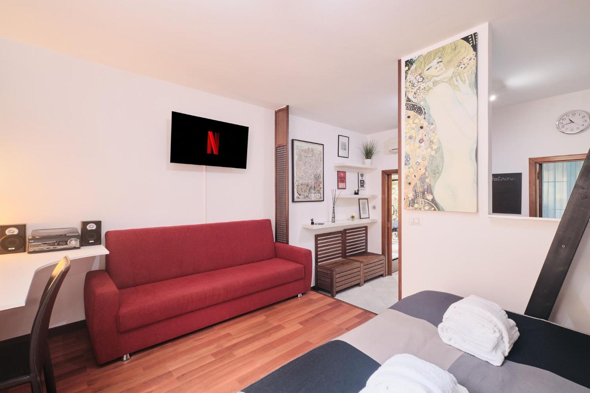 Trastevere- Flat Con Giardino, Ac, Wi-Fi & Netflix 로마 외부 사진